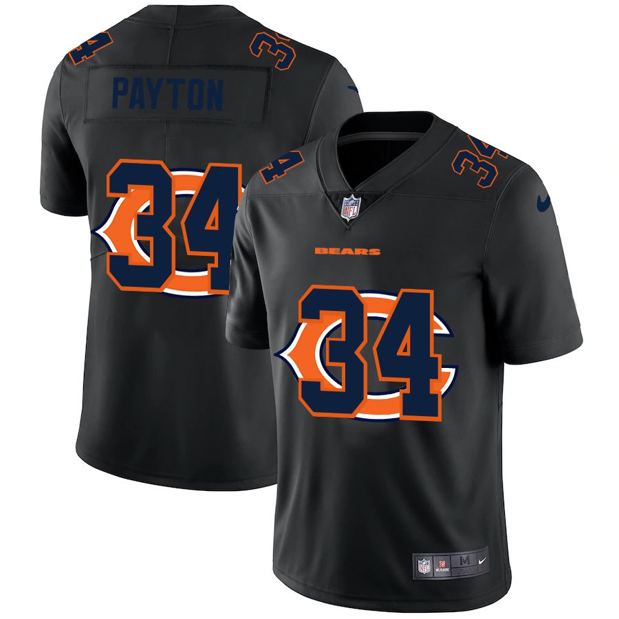 Men Chicago Bears 34 Payton Black shadow Nike NFL Jersey